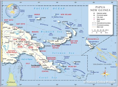 Map of Papua New Guinea